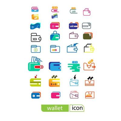 wallet icon or logo for app ui and web design