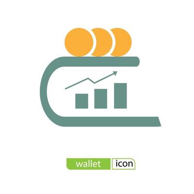 wallet icon or logo for app ui and web design