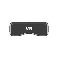 Vr glasses flat icon. Vr goggles device for computer game. Headset of virtual reality. Vector