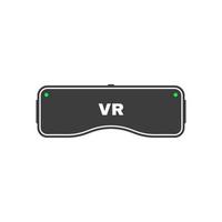 icono plano de gafas vr. Dispositivo de gafas vr para juegos de computadora. casco de realidad virtual. vector