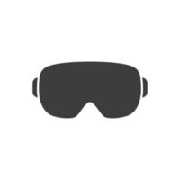 Headset of virtual reality. Vr glasses flat icon. Vr goggles device for computer game. Vector