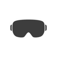 casco de realidad virtual. icono plano de gafas vr. Dispositivo de gafas vr para juegos de computadora. vector