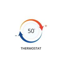 Thermostat icon. Climate control regulator. Temperature controller. Vector illustration