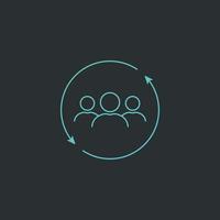 Customer retention line icon. Attract clients, customer support and service. Customer service and care concept. Vector