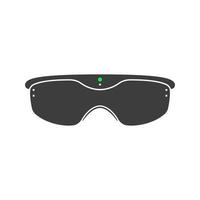 Vr glasses flat icon. Headset of virtual reality. Vr goggles device for computer game. Vector