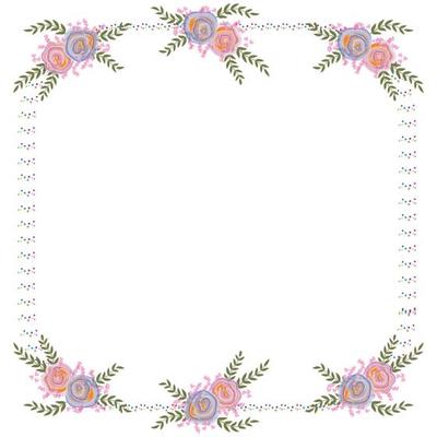 Floral Frame Collection. flowers circle frame arranged un a shape of the wreath perfect for wedding invitations and birthday cards