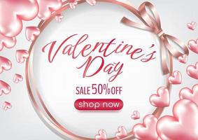 product display happy valentine banner design for website vector