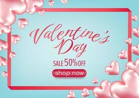 valentine sale promotion banner design for website vector