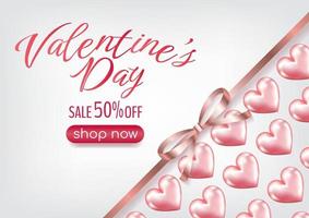 valentine sale banner design for website vector