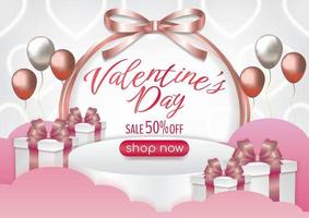 sweet valentine's banner design for website vector