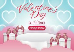 valentine's sweet banner design for website vector