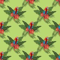 Tropical wildlife seamless pattern art work design vector