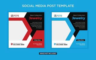 Best Jewellery social media post vector