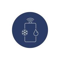 Heating and cooling smart device icon vector