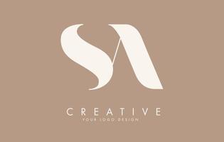 SA S A letters logo design. vector