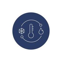 Weather temperature meter icon vector