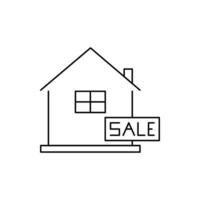 Home for sale icon vector