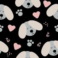 dog seamless pattern hand drawn. , minimalism. textiles, wallpaper, wrapping paper. cute baby print in trendy colors 2022 vector