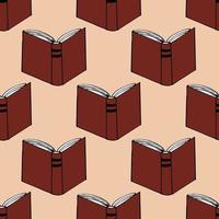 books seamless pattern. hand drawn doodle style. , minimalism, sketch. wallpaper, textile, wrapping paper background reading education bookstore science vector