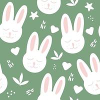 easter bunny seamless pattern hand drawn. , minimalism. textiles, wallpaper, wrapping paper. cute baby print in trendy colors 2022 vector