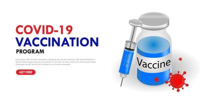 Covid-19 vaccination program free template banner design