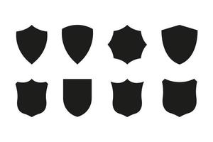 Set of shield symbols. Vector illustration