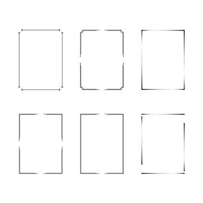 Frame set different icons. Vector illustration