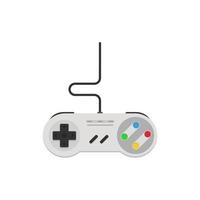 Retro video game console controller. Vector in flat design