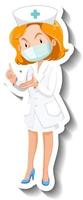 Female nurse cartoon character vector