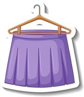 Purple pleated skirt with coathanger vector