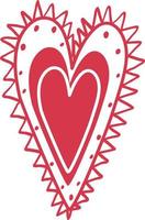 Heart scribble hand drawn vector