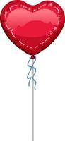 Red heart balloon isolated vector