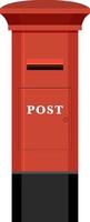 Isolated postbox in cartoon style vector
