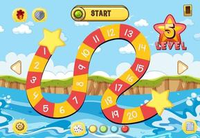 Counting number game template for kid vector