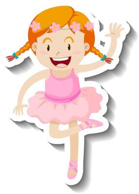 Little ballerina cartoon character