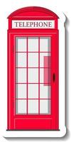 Telephone box in cartoon style vector