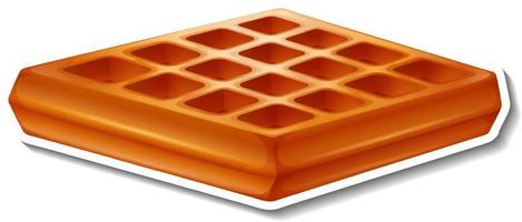 Square waffle in cartoon style vector