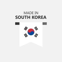 hecho en el icono de diseño de la bandera de Corea. ilustración vectorial. Eps10 vector