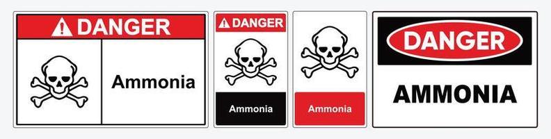 Safety sign danger ammonia vector