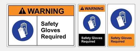 safety gloves required sign. Symbol Sign, Vector Illustration. Label .EPS10