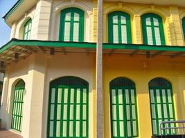 Ancient buildings in the downtown area of Bangkok photo