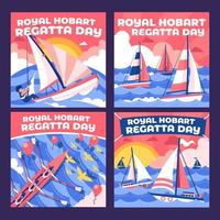 Race Events in Royal Hobart Regatta Day vector