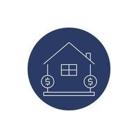 real estate home buy and sell icon vector