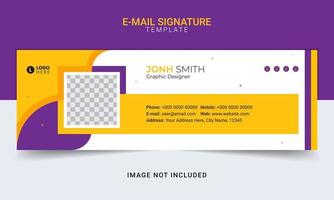 Email signature or modern business footer template design vector