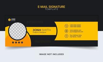 plantilla de pie de página de correo electrónico moderno o diseño de firma de correo electrónico empresarial vector