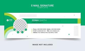 Email signature template or modern business email footer design vector