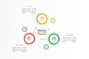 Infographic design template with 3 options or steps vector