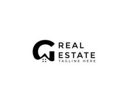 Letter G Real Estate Logo. Construction Architecture Building Logo Design for building, architecture, house, apartment, hotel, logo element. vector