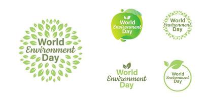 World environment day lettering vector