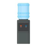 Drinking water, gallon, dispenser on white background flat illustration vector